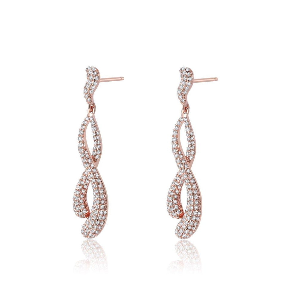  Sterling Silver Diamond Drop Earrings