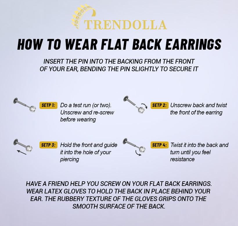 Trendolla Evil Eye Ball Back Earrings - Trendolla Jewelry