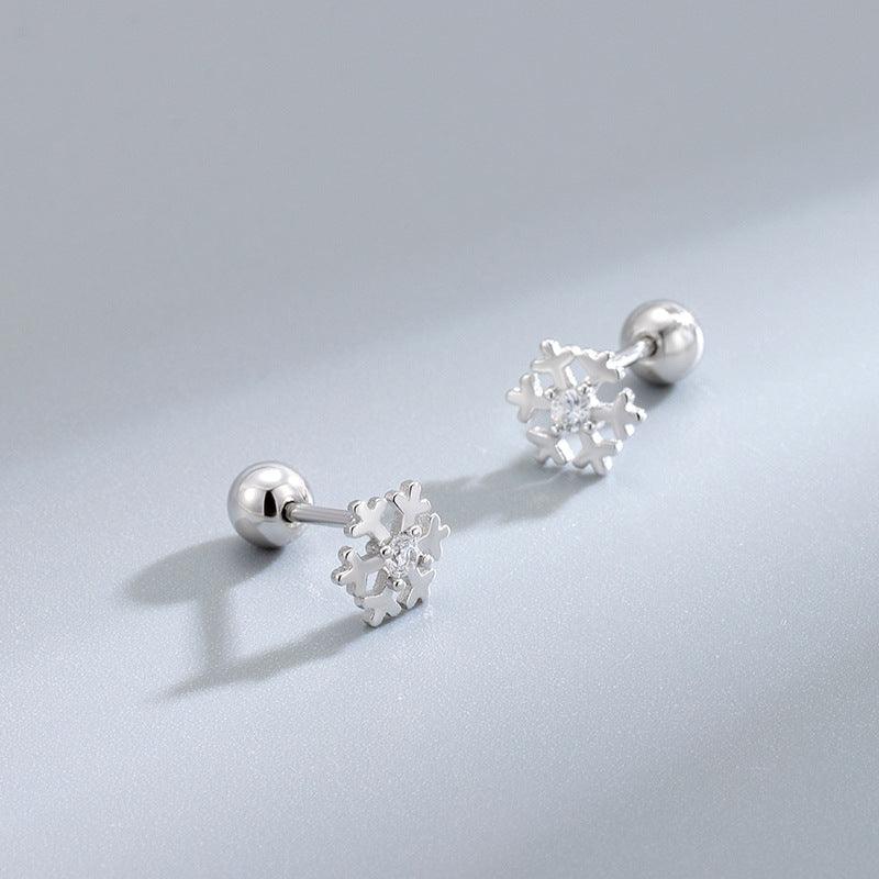 Trendolla Snowflake Earrings Ball Back Earrings Nap Earrings - Trendolla Jewelry