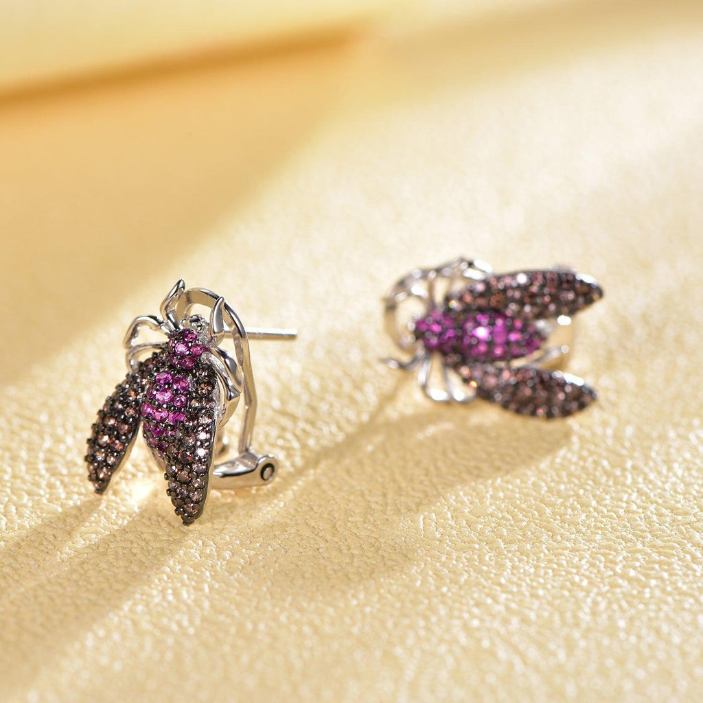 Trendolla Wasp Design Sterling Silver Earrings - Trendolla Jewelry
